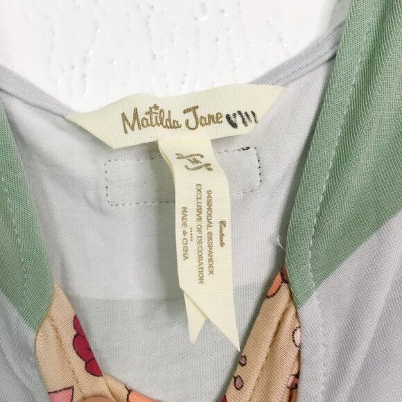 MATILDA JANE Seaside Afternoon Maxi Striped Floral Belted Dress Size Medium - Picture 3 of 14